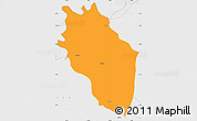 Political Simple Map of Kaithal, single color outside, borders and labels