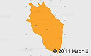 Political Simple Map of Kaithal, single color outside