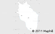 Silver Style Simple Map of Kaithal, single color outside