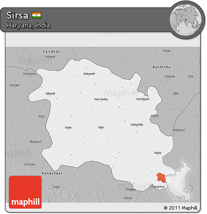 Gray 3D Map of Sirsa