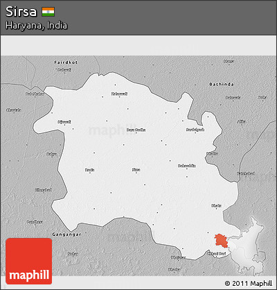 Gray 3D Map of Sirsa
