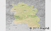 Satellite 3D Map of Sirsa, desaturated