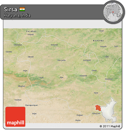 Satellite 3D Map of Sirsa