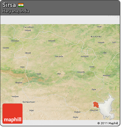 Satellite 3D Map of Sirsa