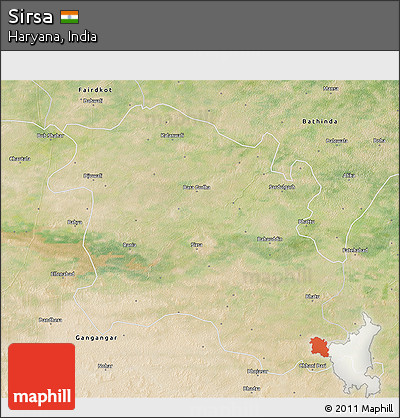 Satellite 3D Map of Sirsa