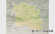 Satellite 3D Map of Sirsa, semi-desaturated