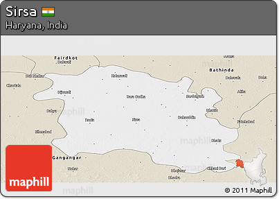 Classic Style Panoramic Map of Sirsa