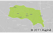 Physical 3D Map of Sonipat, lighten, desaturated