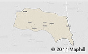 Shaded Relief 3D Map of Sonipat, lighten, desaturated
