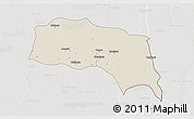 Shaded Relief 3D Map of Sonipat, lighten, semi-desaturated