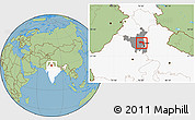 Savanna Style Location Map of Sonipat, highlighted country, highlighted parent region