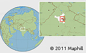 Savanna Style Location Map of Sonipat, highlighted parent region