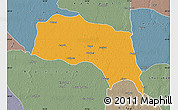 Political Map of Sonipat, semi-desaturated