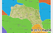 Satellite Map of Sonipat, political outside