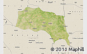 Satellite Map of Sonipat, shaded relief outside