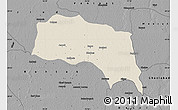 Shaded Relief Map of Sonipat, darken, desaturated