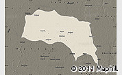 Shaded Relief Map of Sonipat, darken