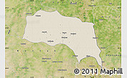 Shaded Relief Map of Sonipat, satellite outside
