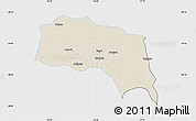 Shaded Relief Map of Sonipat, single color outside