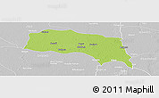 Physical Panoramic Map of Sonipat, lighten, desaturated