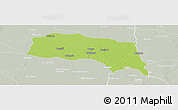 Physical Panoramic Map of Sonipat, lighten, semi-desaturated