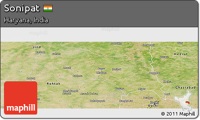 Satellite Panoramic Map of Sonipat