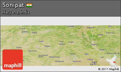 Satellite Panoramic Map of Sonipat