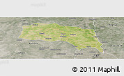 Satellite Panoramic Map of Sonipat, semi-desaturated