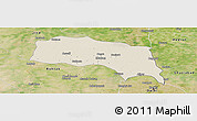 Shaded Relief Panoramic Map of Sonipat, satellite outside