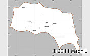 Gray Simple Map of Sonipat, cropped outside