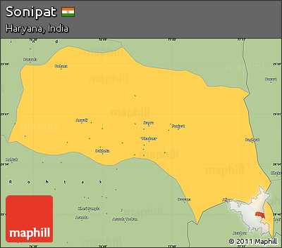 Savanna Style Simple Map of Sonipat