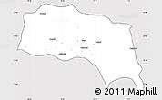 Silver Style Simple Map of Sonipat, cropped outside
