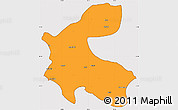 Political Simple Map of Chamba, cropped outside