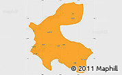 Political Simple Map of Chamba, single color outside