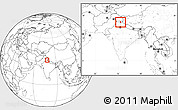 Blank Location Map of Kullu, highlighted parent region, within the entire country