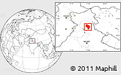 Blank Location Map of Kullu