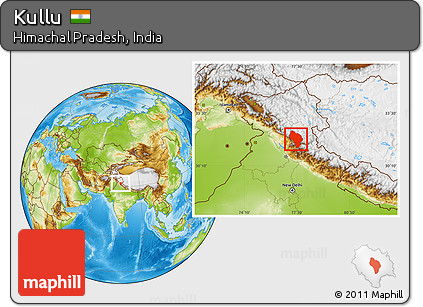 Physical Location Map of Kullu