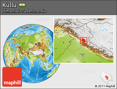 Physical Location Map of Kullu