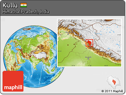 Physical Location Map of Kullu