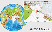 Physical Location Map of Kullu, highlighted country