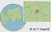 Savanna Style Location Map of Kullu