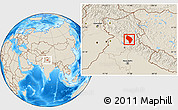 Shaded Relief Location Map of Kullu