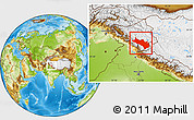 Physical Location Map of Lahul and Spiti