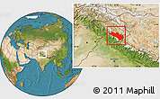 Satellite Location Map of Lahul and Spiti