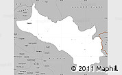 Gray Simple Map of Lahul and Spiti