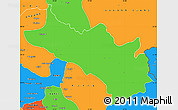Political Simple Map of Lahul and Spiti