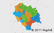 Political Map of Himachal Pradesh, cropped outside