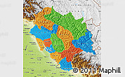 Political Map of Himachal Pradesh, physical outside