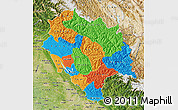 Political Map of Himachal Pradesh, satellite outside