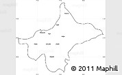 Blank Simple Map of Shimla, cropped outside